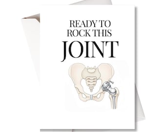 Funny Hip Surgery Card “Ready to Rock This Joint” | Hip Replacement Card | Hip Injury | Get Well Soon | Orthopedic Recovery Gift