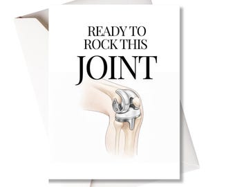 Funny Knee Surgery Card “Ready to Rock This Joint” | Knee Replacement Card | Knee Injury | Get Well Soon | Orthopedic Recovery Gift