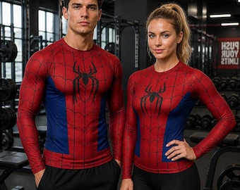 Symbiote Spider  Short/Long Sleeve Rash Guard  Shirt,Superhero Workout Shirt, Gym Fitness Apparel,Athletic Performance Top