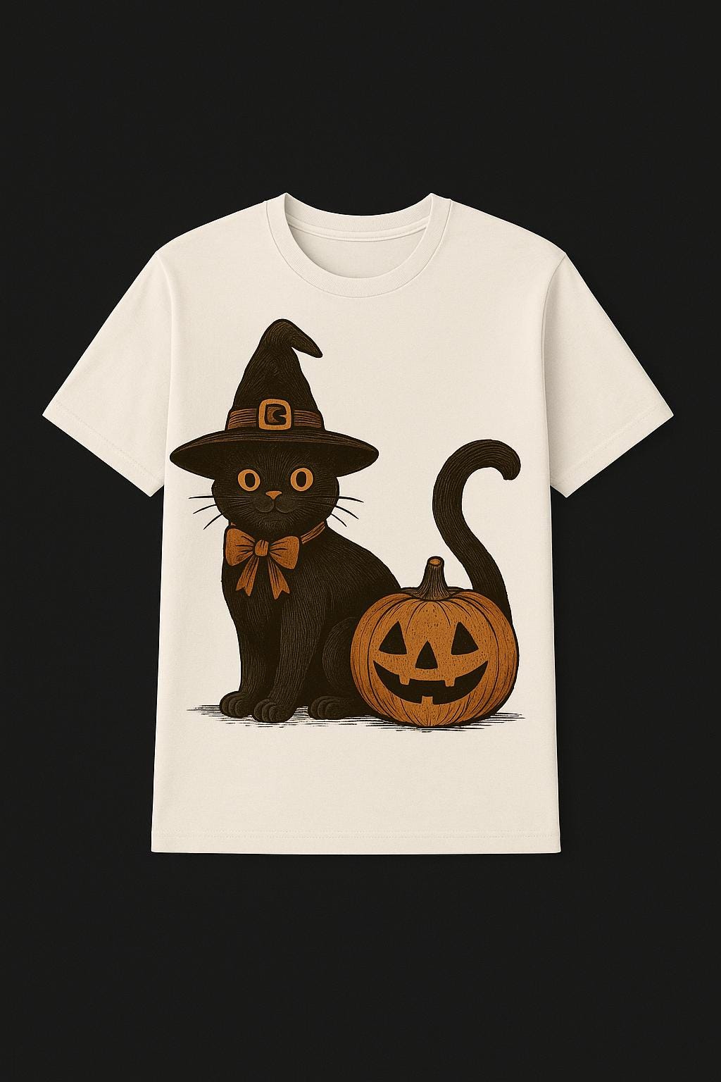 Vintage Halloween Black Cat PNG L Witch Hat Cat Pumpkin Clipart ...