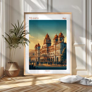 Mysuru India Travel Poster Print: Wanderlust Home and Office Decor, Gift For Travelers