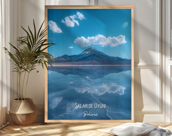 Salar de Uyuni Poster Print: Bolivia Wall Art, Wanderlust Home and Office Decor, Gift For Travelers