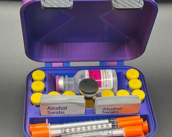 Research Case – Gen 2 - Airtight Organizer for Vials, BAC, Syringes & Alcohol Pads