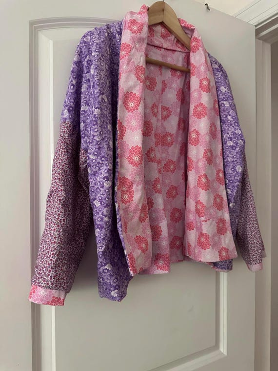 Handmade Reversible Patchwork Jacket Size M - image 3