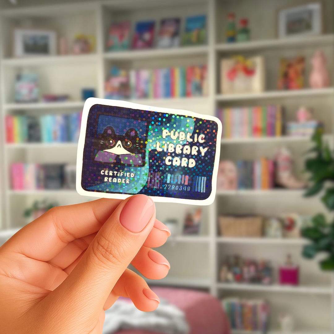 Holographic Library Card Sticker | Certified Reader Bookish Sticker ...