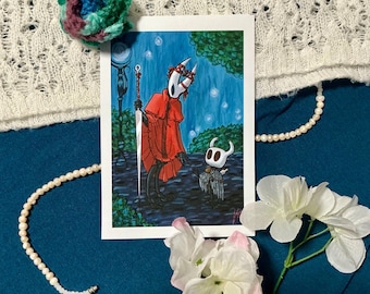 Hornet and the Ghost - Hollow Knight Silksong Poster - Digital Art Print