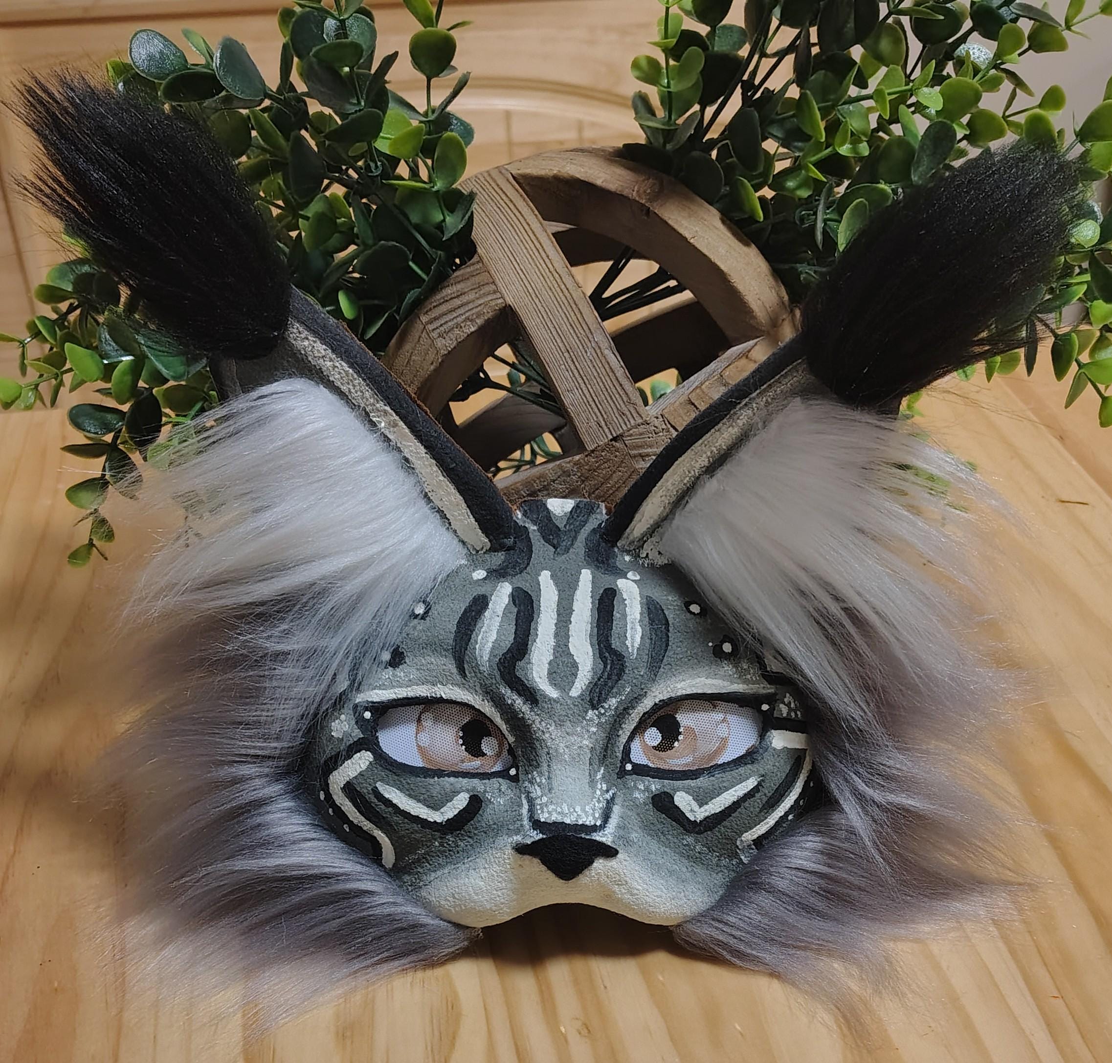 Lynx Therian Mask | Realistic Wild Cat Furry Mask | Cosplay