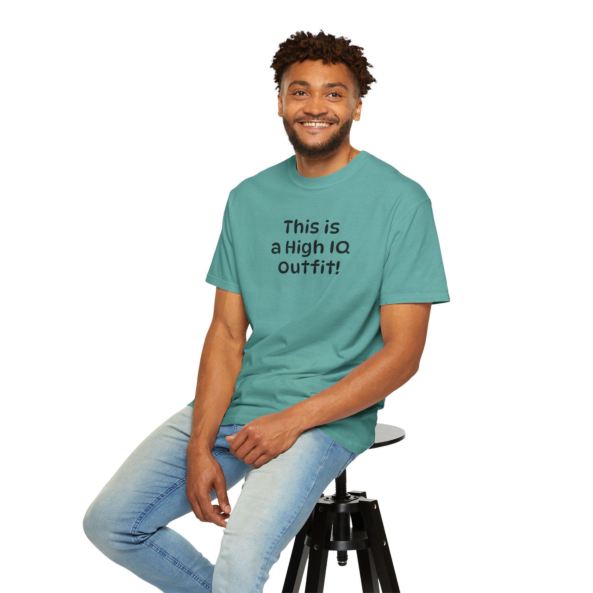 This is A High IQ Outfit T-shirt | Funny Text Tee, Sarcastic Quote 