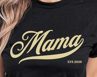 Retro Mama 2026 SVG PNG Bundle, Pregnancy Announcement (Digital)