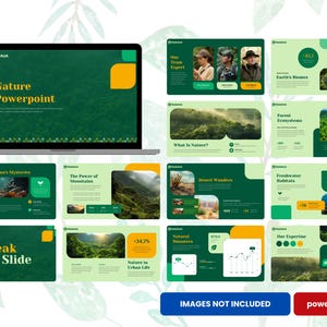 PowerPoint-mall för natur | Presentationsbilder om miljö | Ekoföretag, hållbarhet, icke-statliga organisationer och forskning