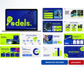 Padel PowerPoint Template: Sports Business Presentation (Digital Download)