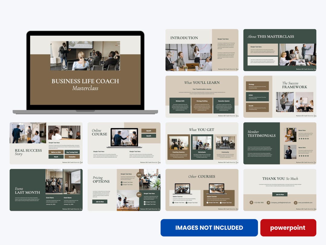 Business Coach Powerpoint Template | Masterclass and Online Course ...