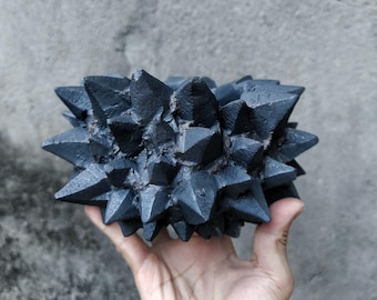 Dark Spiked Ceramic Planter, Handmade Gothic Home Decor