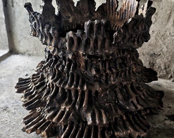 Japanese Handmade Textured Ceramic Caudex Planter Wabi Sabi Art Pot