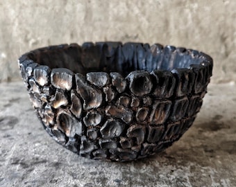 Japanese Handmade Ceramic Succulent Planter with Textured Wabi Sabi Finish