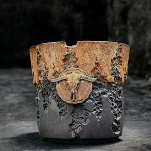 Vaso de cerâmica artesanal estilo "Wattleland", ideal para cactos, fabricado em Jingdezhen sob alta temperatura.