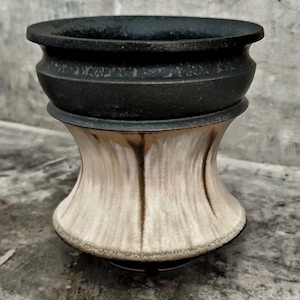 Ręcznie robiona doniczka Caudex w stylu japońskim z naturalnymi efektami pieca, rzeźbiarska ceramiczna doniczka na bonsai, sukulenty i rośliny artystyczne
