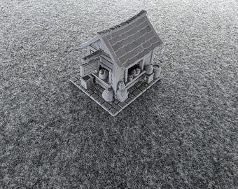 3D-afdrukbare kleine winkel STL – Middeleeuwse dorpswinkel – D&D-terrein zonder ondersteuning voor tafelblad, RPG's, diorama's