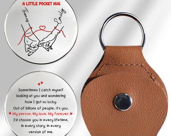 How Lucky I Am Pocket Hug, Personalized Pocket Hug Token, A Little Pocket Hug, Couple Gift, Valentine gift