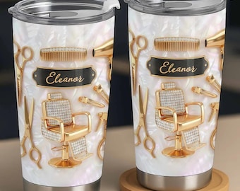 Personalized Hair Stylist Tumbler, Fabulous Hairstylist Life Stainless Steel Cup, Salon Worker Gift