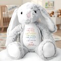 Personalized Stuffed Bunny I Am Kind I Am Smart I Am Brave, Custom Affirmation Plush, Gift for Girls or Boys