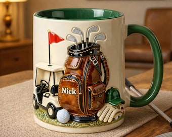 Personalized Golf Mug, On The Course Coffee Mug, Golfer Gift