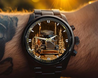 Personalized Best Truck Driver Watch, Custom Name Trucker Gift For Dad, Birthday Gift for Him