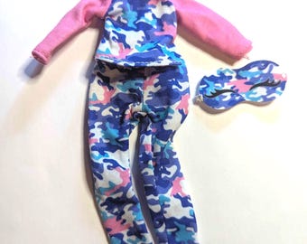 Supplies - Factory doll accessory - Glo Up Girls , Alex, 2021, pajama set with sleep mask -  for customizing dolls, and other projects
