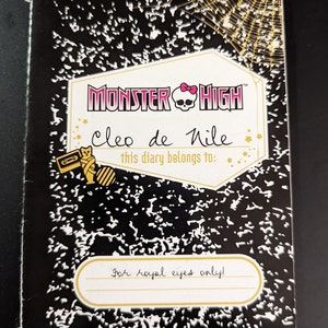 Zubehör - Werkspuppentagebuch - Monster G1 High - Cleo De Nile, Tagebuch, zum Gestalten von Karten & anderen Projekten
