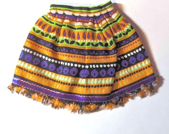 Doll Clothes - Striped Halloween Skirt, fits Disney Princess, Barbie, etc