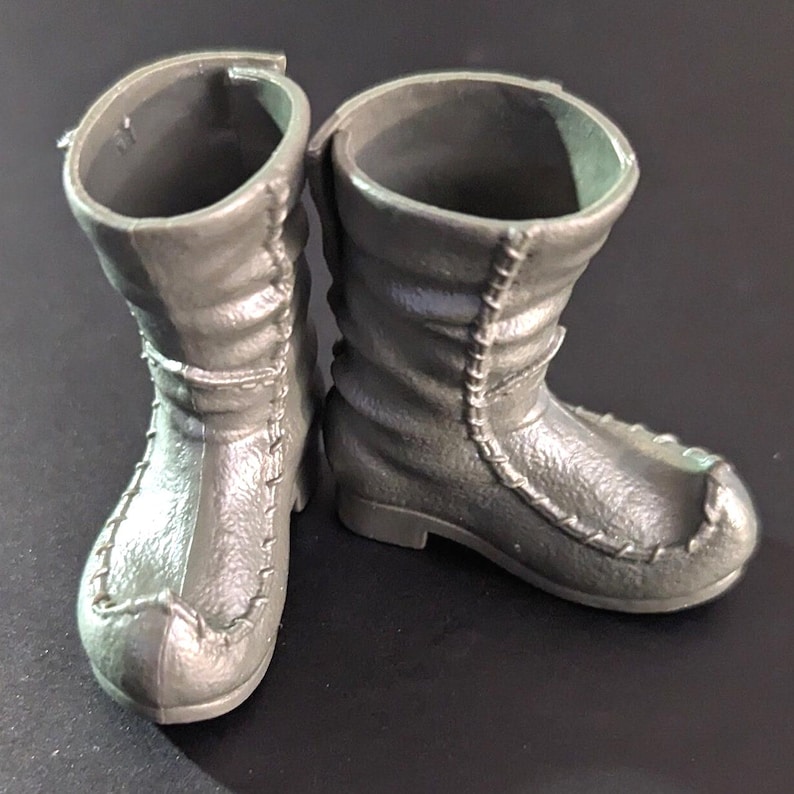 Supplies - Factory doll shoes - Disney Store Prince, Frozen, Kristoff doll boots, for customizing dolls & other projects image 1