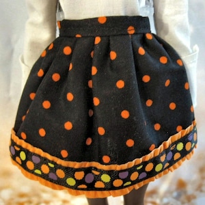 Ready to Ship! Doll Clothes - Monster G3 High Draculaura Abbey, Barbie, Skipper, etc, polka dot skirt