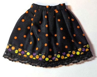 Doll Clothes - polka dot skirt, fits Barbie and similar sized dolls
