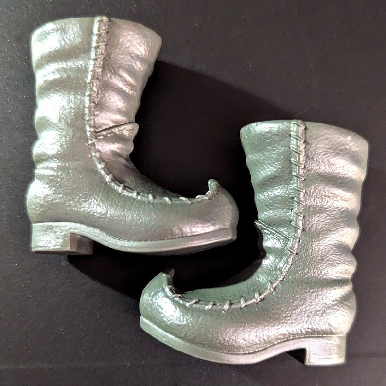 Supplies - Factory doll shoes - Disney Store Prince, Frozen, Kristoff doll boots, for customizing dolls & other projects image 3