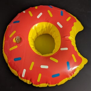 Supplies - Factory item, doll prop - donut, inflatable drink holder for doll pool inflatable, for customizing dolls, and other projects.