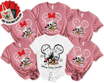 Custom Disney 2026 Family Vacation Shirts, Personalized Matching Disney Trip Tees, Castle Mickey Family Outfit, Disney Group Shirt Gift