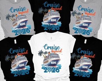 Camiseta de equipo de crucero, camiseta de crucero personalizada 2026, camiseta de crucero familiar personalizada, camisetas de vacaciones a juego.