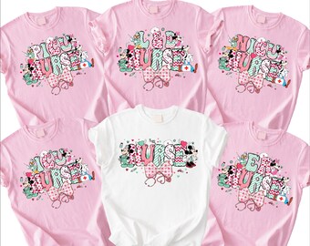 PICU Nurse Shirt, Cute Pediatric ICU Nurse Tee, Disney Style Medical Shirt, Personalized Nurse Gift