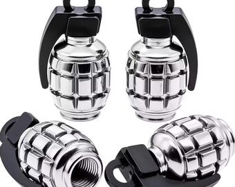 Tappi per valvole aria universali 4 pezzi, stile argento, tappi per valvole pneumatici, lega di alluminio, per motociclette e biciclette, copri-nippli antipolvere, nuovi