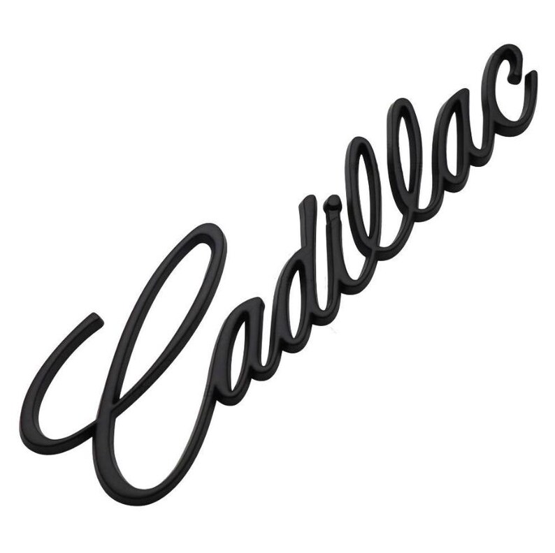 Cadillac 14cm Metal Black Finish Letter Rear Trunk Emblem Logo Car ...