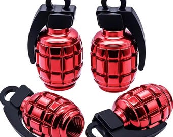 Tappi per valvole aria universali 4 pezzi, stile rosso, tappi per valvole pneumatici, lega di alluminio, per motociclette e biciclette, copri-nippli antipolvere, nuovi