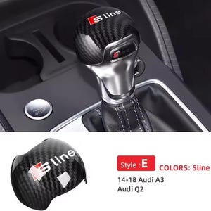 Audi S Line växelspaksknoppsskydd i kolfiber för Audi A3 Q2-modeller Snygg interiöruppgradering Interiörtillbehör Utförande Ny
