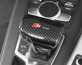 Audi S Line Carbon Fiber Texture Shift Knob Cover for Audi A4 A5 S4 S5 Q7 16\20 Models Stylish Interior Upgrade Interior Accessories Trim