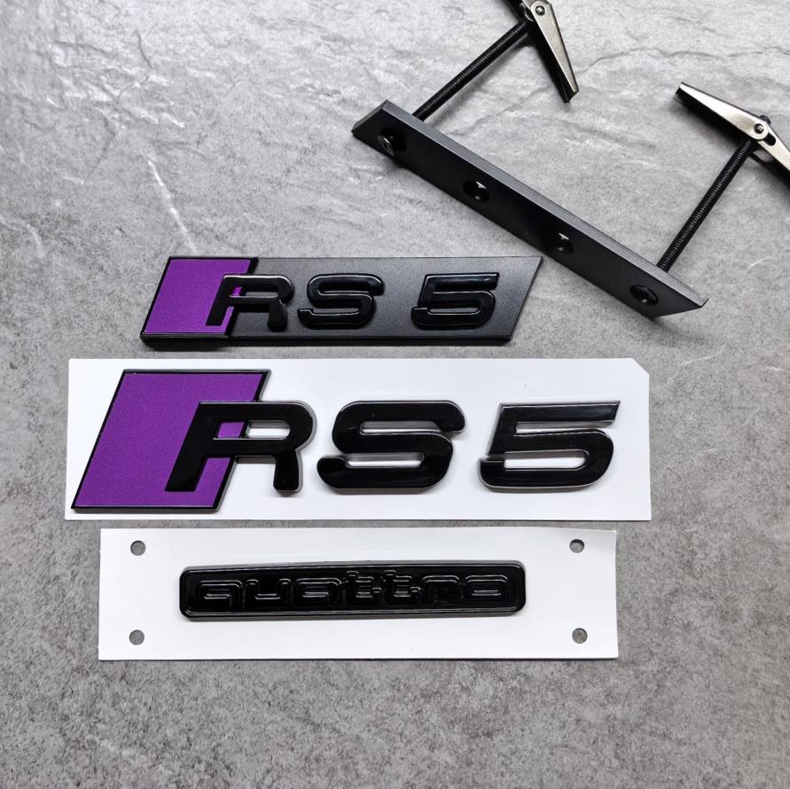 Custom Audi RS5 3pcs Emblem Kit Purple\glossy Black RS5 Rear Logo RS5 ...