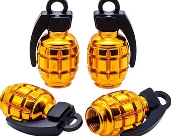 Universal Air Valve Caps 4pcs Gold Style Tire Valve Stem Caps Aluminum Alloy Motorcycles and Bicycles, Dustproof Wheel Nipple Covers New