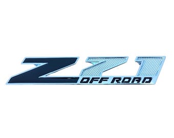 For Chevrolet Z71 Off Road Metal Badge Black and Silver 11cm Emblem for Silverado Sierra Tahoe Suburban Car Fender SUV Decoration New