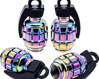 Tappi per valvole universali dell'aria, 4 pezzi, colorati, in lega di alluminio, per motociclette e biciclette, copri-nippli per ruote antipolvere, nuovi