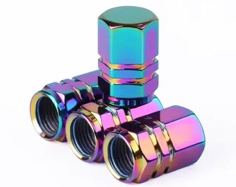 Tappi per valvole dell'aria, 4 pezzi, colorati, in lega di alluminio, per motociclette e biciclette, copri-nippli antipolvere, nuovi