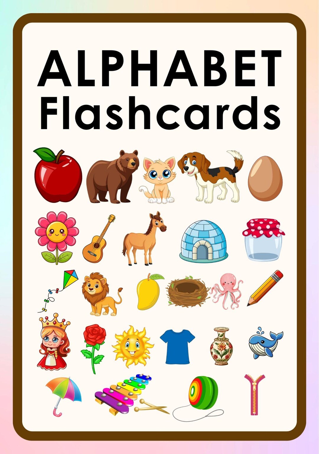 Printable Alphabet Flashcards | ABC Cards for Kids | Early Learning ...