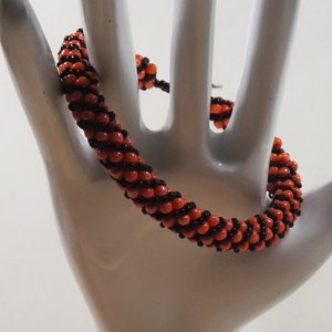 Beadwoven bracelet, stacking bracelet, Russian Spiral bracelet, circular stitch bracelet, Russian beads jewelry image 7